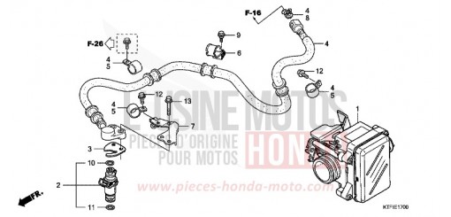 CORPS DE PAPILLON SH125A de 2010